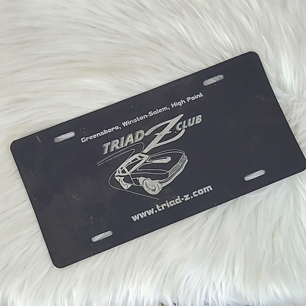 Vintage Y2K Datsun Nissan Z Plastic Vanity License Plate Triad Z Club Salem Mass